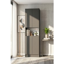 Yeti Mobilya FLAT56 Kitaplık 4 Kapaklı Kütüphane Çok Amaçlı Dolap