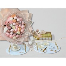 Masalsı Concept Isimli Söz Nişan Tepsisi Seti | Kız Isteme Çikolatası Söz Nişan Çiçeği Şık Konsept