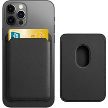 Glazef Magsafe Cüzdan Mıknatıslı 2 Kartlıklı Deri Mini Cüzdan Tüm Magsafe Modellerle Uyumlu