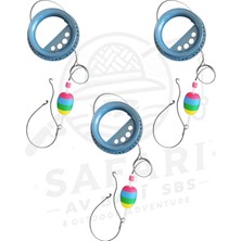 SAFARİ AV BAYİ SBS Kasnaklı Şamandıralı Olta Takımı - 2 Iğneli Mantarlı Kurşunlu El Oltası Hazır Takım