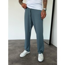 KağanKY Petrol Mavi Fitilli Baggy Pantolon