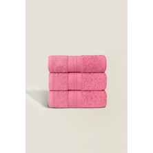Ellaline 3'lü El Havlusu Seti %100 Pamuk Sertifikalı, El / Yüz / Banyo / Mutfak Havlusu 50X80CM - Gül Kurusu