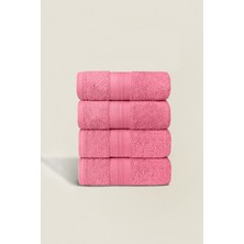 Ellaline 4'lü El Havlusu Seti %100 Pamuk Sertifikalı, El / Yüz / Banyo / Mutfak Havlusu 50X80CM - Gül Kurusu