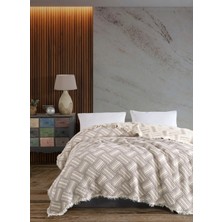 Orbit %100 Pamuk Dolgulu Müslin Yatak Örtüsü - Çift Kişilik 230X250 - Yumuşak Dokulu 4 Mevsim Pike & Koltuk Şalı