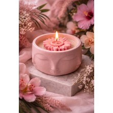 Esmira Candle 🔮 Pembe Yüz Figürlü Mistik Aromaterapi Mum & Krem