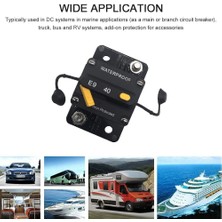 MELLİFERA Waterproof Sigorta Karavan Tekne Yat Için 40 Amper Otomatik Su Geçirmez Devre Kesici Sıfırlamalı Sigorta