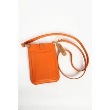 Hooq Design Deri El Yapımı Mavi Telefon Çantası