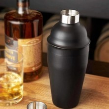 Delixa Mat Siyah Çelik 700 ml Süzgeçli Kokteyl Shaker Karıştırıcı