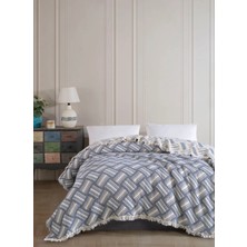 Orbit %100 Pamuk Dolgulu Müslin Yatak Örtüsü - Çift Kişilik 230X250 - Yumuşak Dokulu 4 Mevsim Pike & Koltuk Şalı