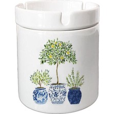 Hediyara Purple Çiçekli Dumansız Küllük