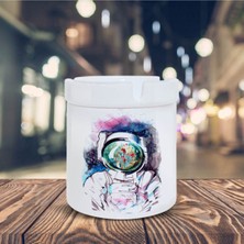 Hediyara Çiçekli Astronot Adam Baskılı Küllük Kül Tablası 100145235