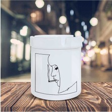 Hediyara Çizimsel Kız Küllük I?llüstrasyon Baskılı Kül Tablası K-32