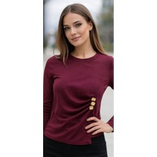 Kadın Bordo Bluz