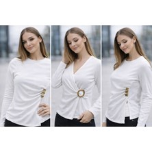 Kadın Beyaz Bluz  Cazibe