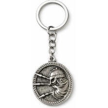 Herşey Nota Yuvarlak Madalyon Formlu Figür Detaylı Metal Anahtarlık