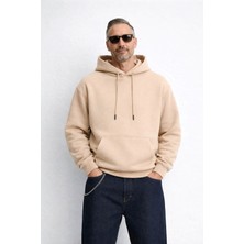 Ohepmoda Içi Polarlı Kapşonlu Erkek Sweatshirt Hoodie