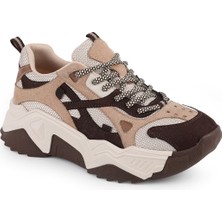 LBR Libero L083.65137 Gri Hakiki Deri Kadın Sneaker Yüksek Tabanlı Rahat Spor Ayakkabı