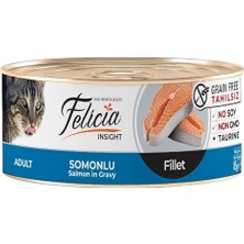 Delixa Yaş Kedi Maması, Somonlu Fileto, Tahılsız, 85 G