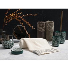 Delixa Sty Akra Nakışlı Krem Havlu 50X90