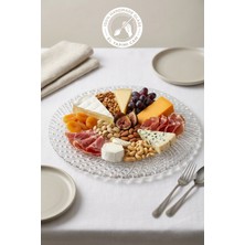 Glamis Selen Concept Özgü Model El Yapımı Cam Supla Servis ve Sunum Tabağı