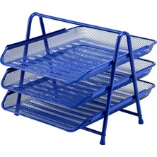 Delixa Mas Perfore 3'lü Evrak Rafı Seti Lacivert