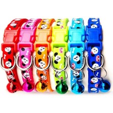 Delixa Puppy Desenli Zilli Dokuma Boyun Tasması 19X1 cm Turkuaz