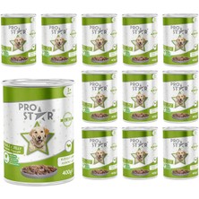 Delixa Prostar Yetişkin Köpek Kuzulu ve Jöleli Konserve Mama 400 gr x 12 Adet