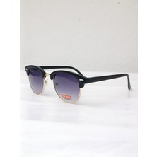 Ayel Aksesuar Clubmaster Güneş Gözlüğü Gold Çerçeve Füme Cam