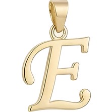 Hakan Mücevherat E Harfi El Yazısı 14 Ayar Kolye Ucu