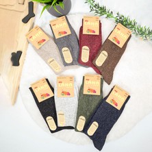 Kral 4'lü Thermal Etkili Ince Örgülü Kışlık Çorap, Lambswool Yünlü (Kuzu Yünlü)