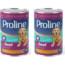 Delixa Proline Parça Dana Etli Pate Yetişkin Köpek Konservesi 395 gr 2li Paket