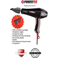 Powertec TR-601 Turbo Professional Series Fön Makinesi & Saç Kurutma 2500w Performans