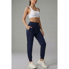 Genius Store Kadın Eşofman Yüksek Bel Jogger Scuba Kumaş Cepli Rahat Kesim Jogger Eşofman Altı