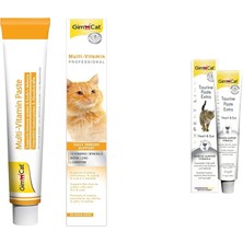 Delixa Gimcat Kediler Için Multi-Vitamin, 100 G, 12 Temel Vitamin & Kedi Macunu Taurin Paste Extra, Tamamla