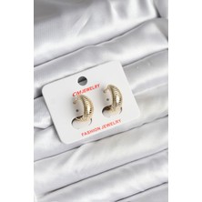 MK Beykoz 14K Gold Renk Kaplama cm Kadın Küpe