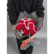 Masalsı Concept  Sevgiliye Özel Hediye 14 Şubat'a Özel 10 Gül Buketi Sevgililer Günü Hediyesi Kırmızı Kadife Gül