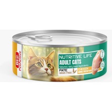 Delixa Bio Petactive Nutritive Life Yetişkin Tavuklu Etli Kedi Konserve Mama 80 gr x 24 Adet