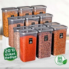 Saklama Kabı Dikdörtgen 3200 ml 12 Li Set
