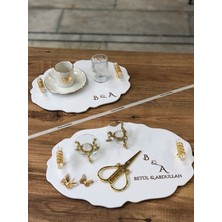 Masalsı Concept  Söz Tepsisi Nişan Tepsisi Kız Isteme Tepsi Seti Damat Tepsisi Damat Kahvesi Isimli Kurdele Hediyeli