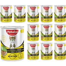 Delixa Peteko Yetişkin Kedi Tavuklu ve Jöleli Konserve Mama 400 gr x 12 Adet