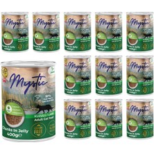 Delixa Mystic Yetişkin Kedi Kuzulu ve Jöleli Konserve Mama 400 gr x 12 Adet