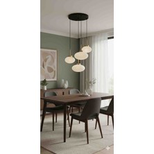 Baygül Elektrik Mermer Cam 4'lü Eksitme Renk Avize