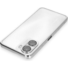 Platin Store Pilatin  Vivo Y16 Kılıf Razer Lensli Silikon - Gümüş Zeyd