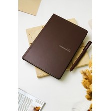 Matt Notebook Youna A5 Süresiz Planlayıcı Ajanda 15X21 cm - Dikey Tasarım – Kahverengi