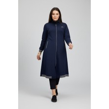 Ottoban Önü Fermuarlı Kolları ve Etek Uçları Şerit Ribanalı Mevsimlik Kap