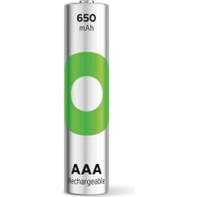 Delixa Gp Batteries Recyko 650 Aaa Ince Kalem Ni-Mh Şarjlı Pil, 1.2 Volt, 4'lü Kart