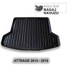 Elorcar Mıtsubıshı Attrage 2014 - 2018 3D Bagaj Havuzu