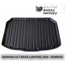 Elorcar Nıssan Qashqaı Alt Bagaj (Rafsız) 2022 - Sonrası 3D Bagaj Havuzu