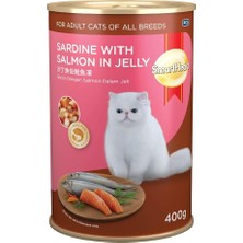 Delixa Smartheart Kedi Konservesi Jöle Içinde Somonlu Sardalya 400 gr