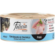 Delixa Tahılsız 85 gr Ton Balıklı-Tavuklu Kıyılmı Ş Kedi Maması